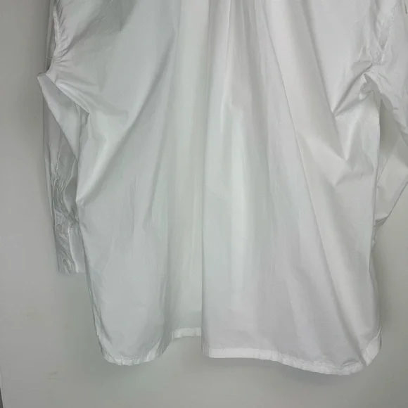 NWT Zara White Oversized Poplin Shirt Sz XS Button Down - Picture 15 of 16